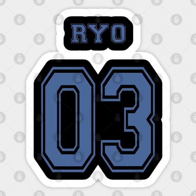 BOCCHI THE ROCK: RYO 03 FRONT & BACK PRINT Sticker by FunGangStore